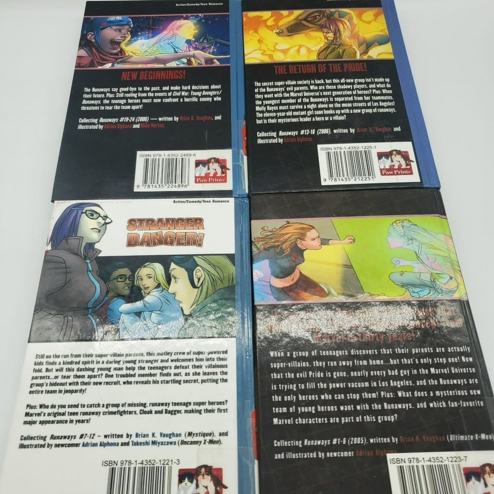 RUNAWAYS Vol 2,4,6, and 7 Graphic Novels Lot of 4 Hardcovers Joss Whedon Ex-Libr - Picture 8 of 8